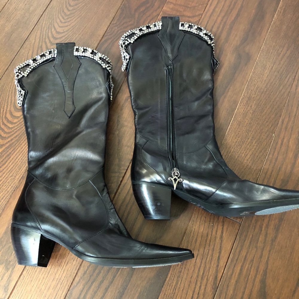 Vera Gomma rhinestone cowboy boots